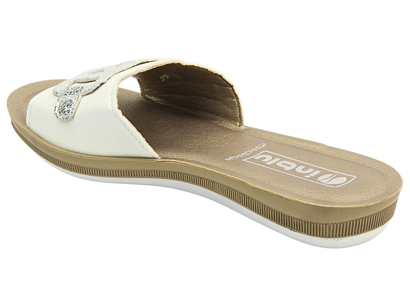 INBLU PONZA Dámské žabky White Slip-on