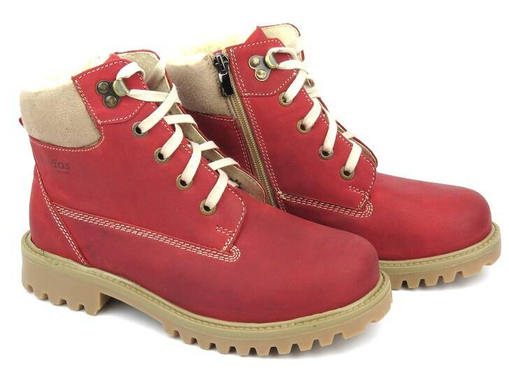 Dámské kozačky - HELIOS Komfort 555, červené