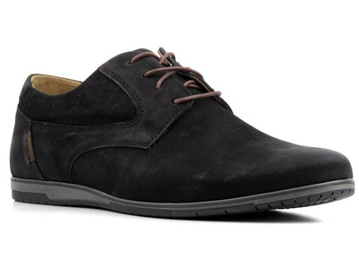 Kožená pánská obuv pro každodenní nošení - RIKO 947, černá