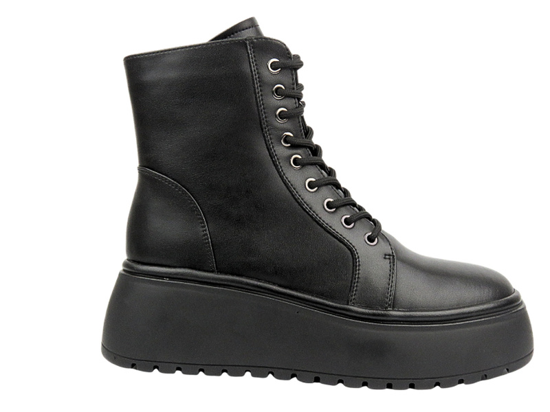 Sokolski boty Z24-478 Black with Zip Přírodní kůže