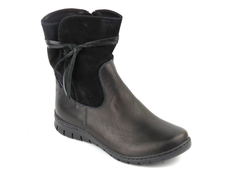 Vysoké dámské kozačky polské značky HELIOS Komfort 558 černé barvy