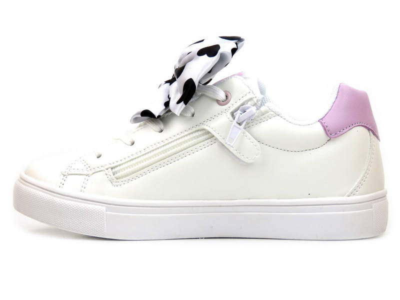 Dětská sportovní obuv s mašlí a motýlem - American Club ES 64/22, bílá