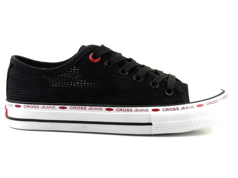 Dámské síťované tenisky na jaro a léto - Cross Jeans FF2R4015C, černé