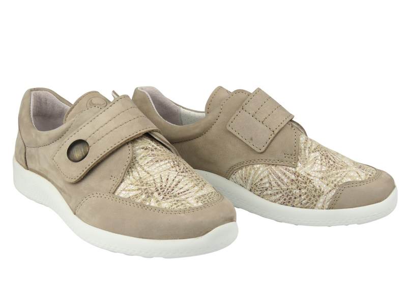 Pohodlné dámské polobotky z nubukové kůže Comfortabel 940451-08, béžové