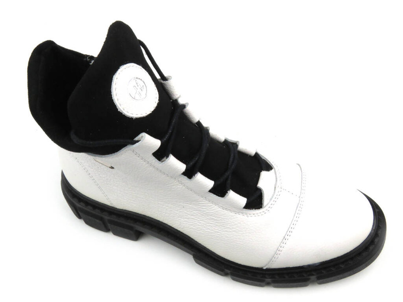 Pohodlné dámské kotníkové boty - HELIOS Komfort 556, bílá