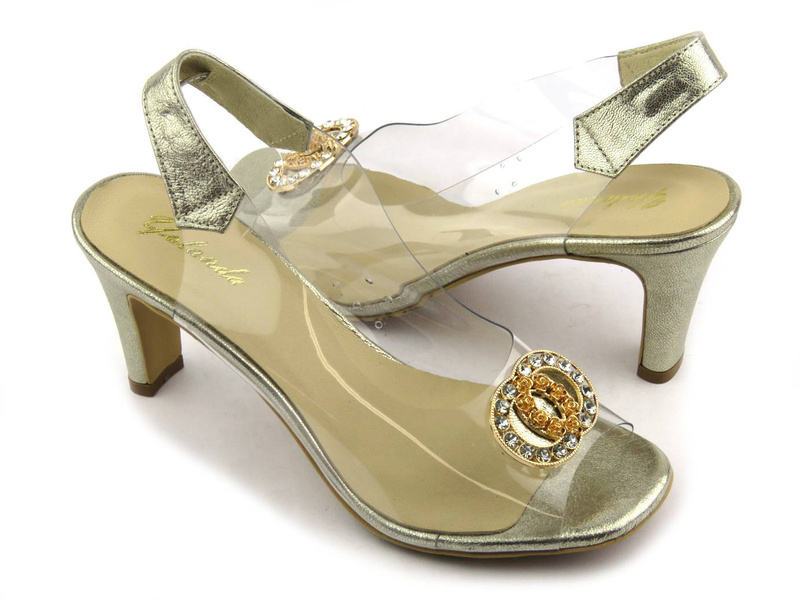 Dámské sandály se silikonovým svrškem - YOLANDA 2112, zlaté