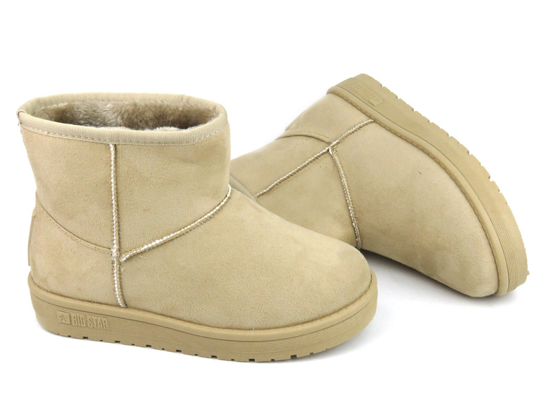 Dámské nazouváky do sněhu - BIG STAR MM274160, béžové