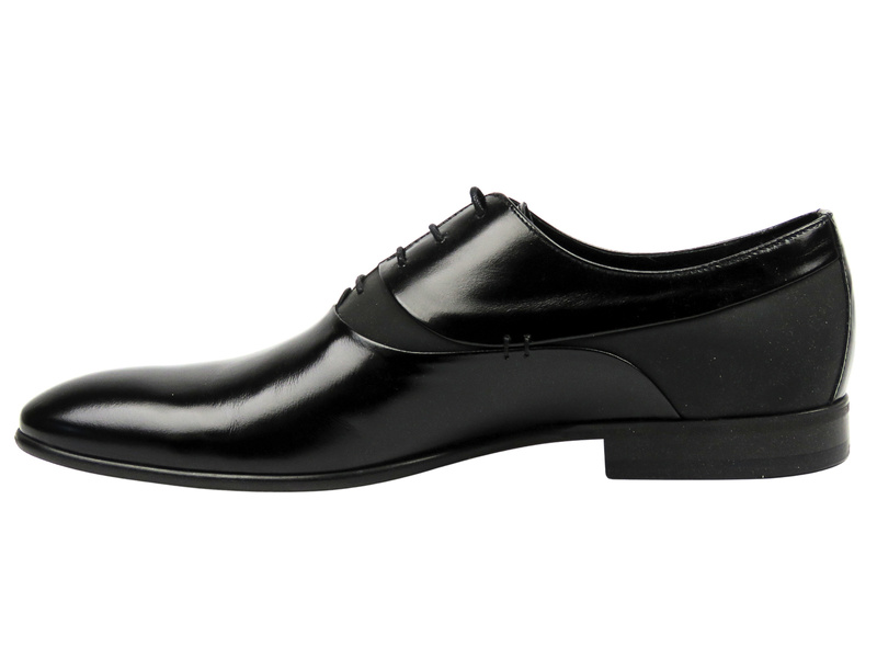Elegantní pánské polobotky z pravé kůže Conhpol C00C-6714-0927-00S01, černé