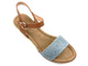 Dámské sandály na klínku, espadrilky - JEZZI 21SD98-3590, modré