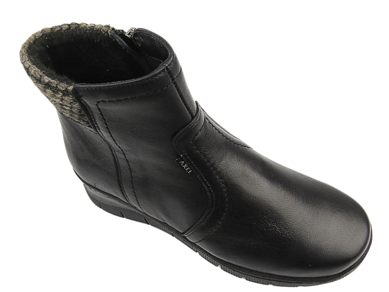 Pohodlné vysoké dámské kotníkové boty - AXEL 4476, černé