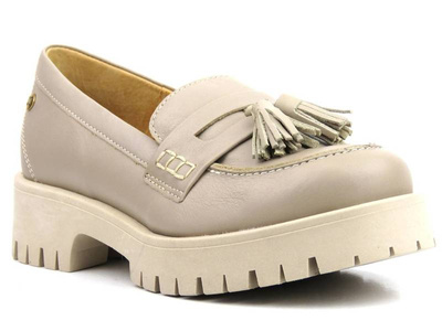 Béžové dámské boty a mokasíny Maciejka 05497