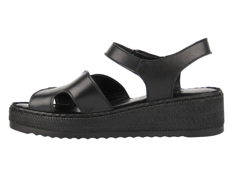 Dámské kožené sandály Nika Comfort 0162-85, černé