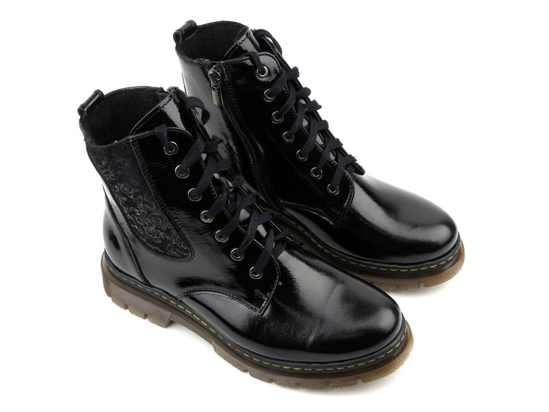 Kožené kozačky, dámské kozačky - HELIOS Komfort 528, černá 3