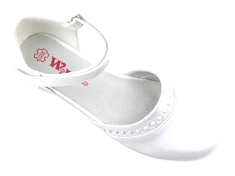 Elegantní boty, hostie lodičky - Wojtyłko 23712, bílé