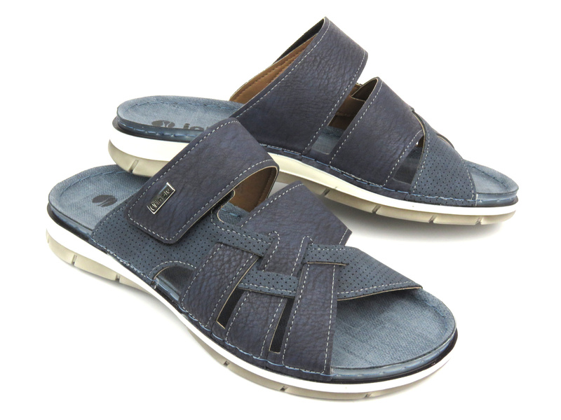 Pohodlné pánské pantofle na suchý zip - INBLU TE-02, hnědé