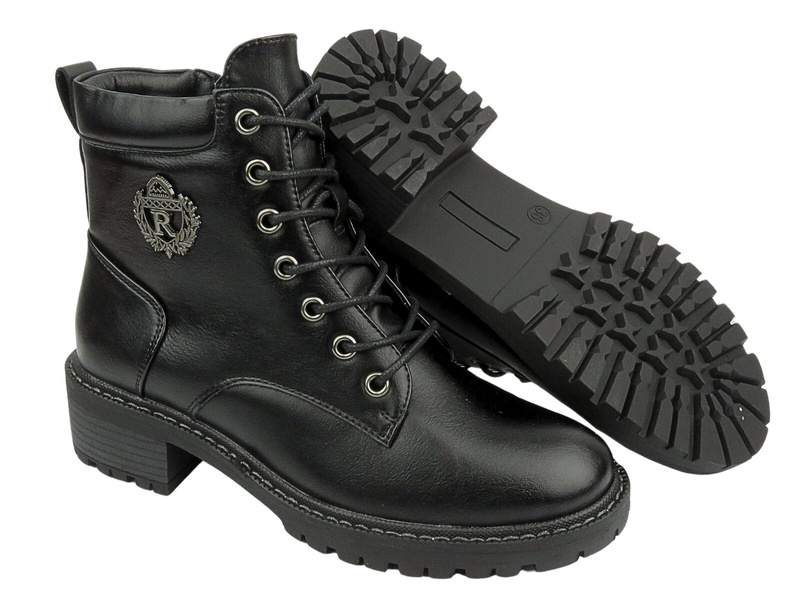 Teplé a měkké dámské kozačky z přírodní kůže - VENEZIA 03960015D, černá