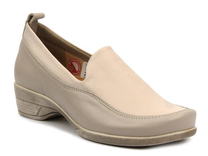 Dámská kožená polobotka - GALANT 1026, béžová