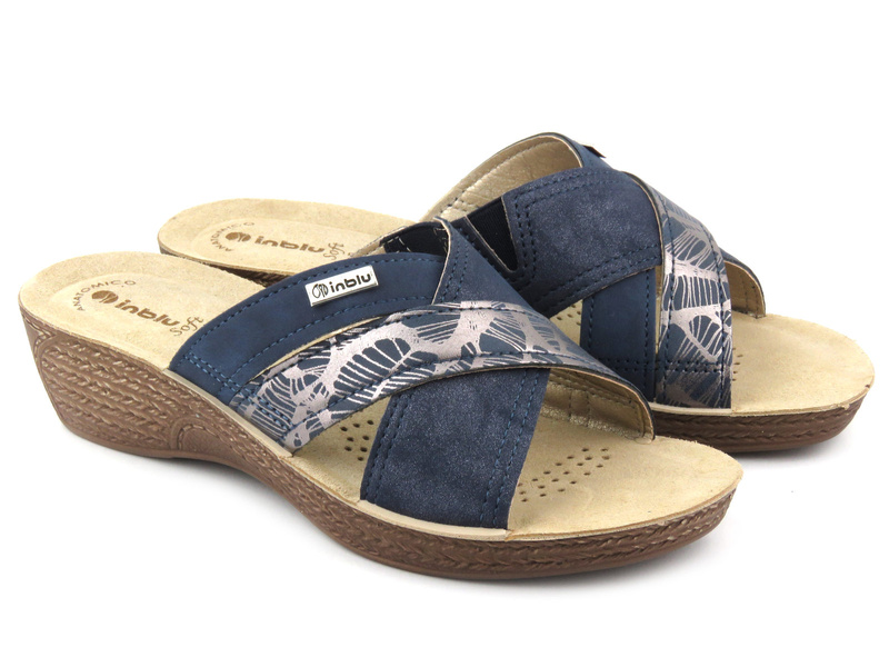 Lehké, pohodlné dámské žabky - INBLU GL-55, tmavě modrá