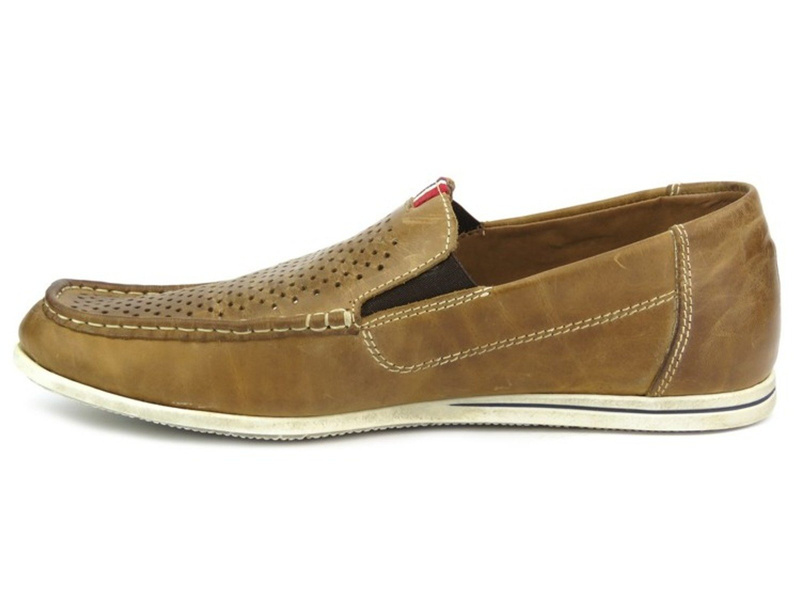 Pánské boty, benátské mokasíny Rieker 09765, hnědé