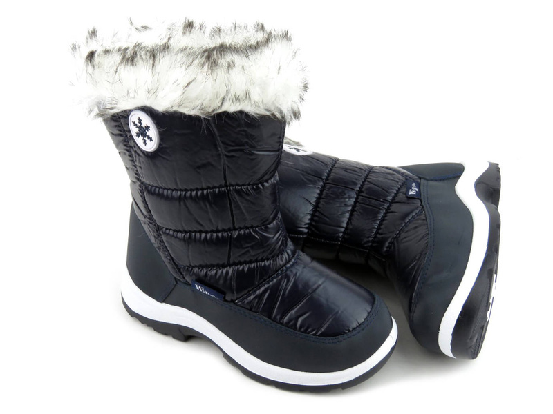 Sněhule, teplé dětské zimní boty - WOJTYŁKO 23036, tmavě modrá