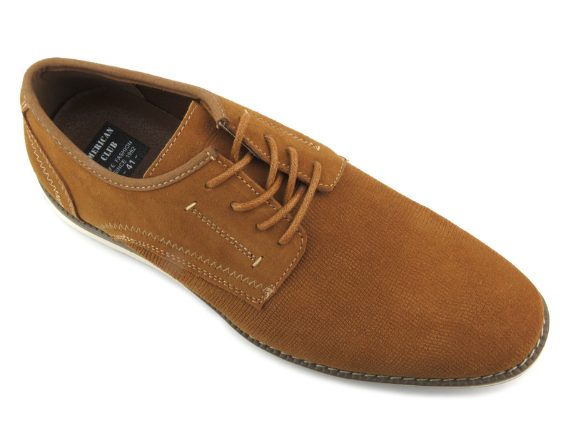 Pánské kožené boty - AMERICAN CLUB CY76/23, hnědé