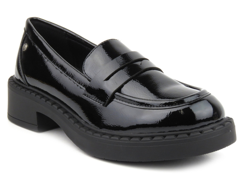 Dámské lakované boty a mokasíny - Potocki 23-12174, černé