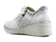 Dámské tenisky se zipem a šněrováním - Helios Komfort 347, stříbrné 2