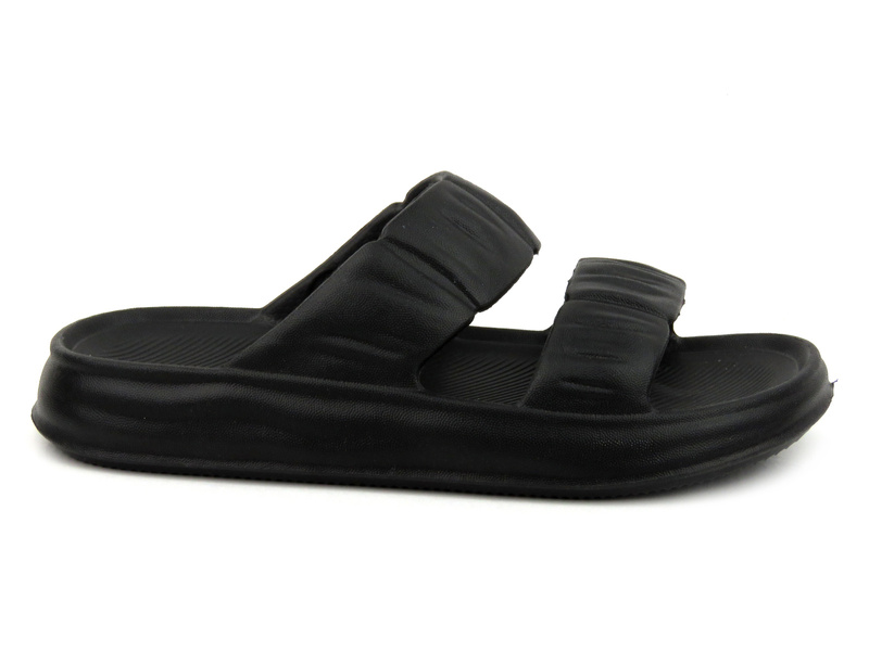 Dámské pěnové žabky se dvěma pásky - Realpaks F-620, černé