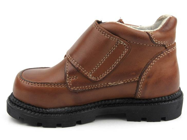 Nezateplené dětské boty pro kluky - Helios 207/1, hnědé