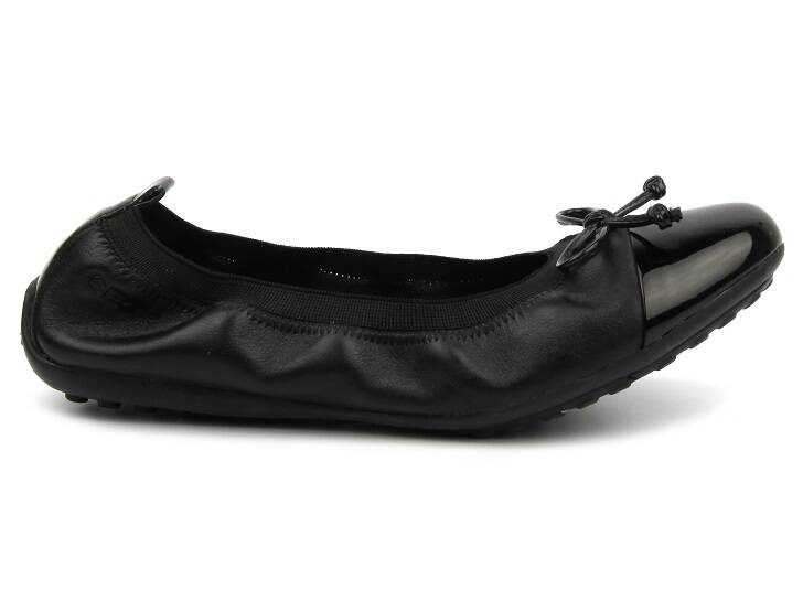 Kožené balerínky Geox J11B0F, černé