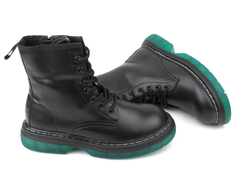 Zateplené kozačky, dámské kozačky - EVENTO 22BT35-5079, černá a zelená