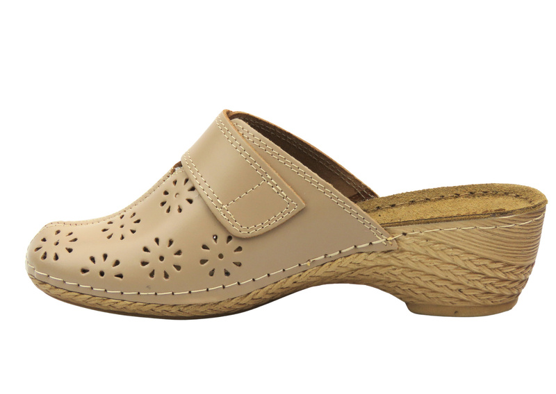 Dámské nazouváky s nastavitelným svrškem INBLU TR-2U, béžové  