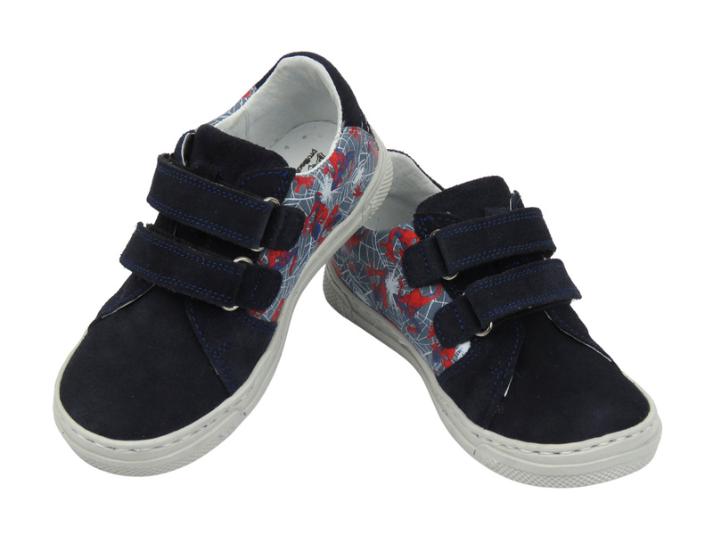 Dětské kotníkové boty, boty na suchý zip - Jamet 2213, tmavě modrá