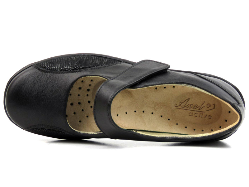 Dámské boty na nohy s vroubky - AXEL 1819, černé