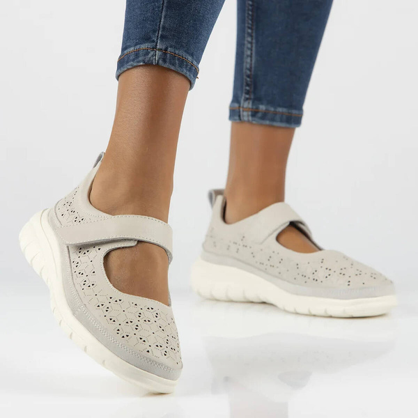 Dámské polobotky na suchý zip - Filippo DP6073/24, béžová