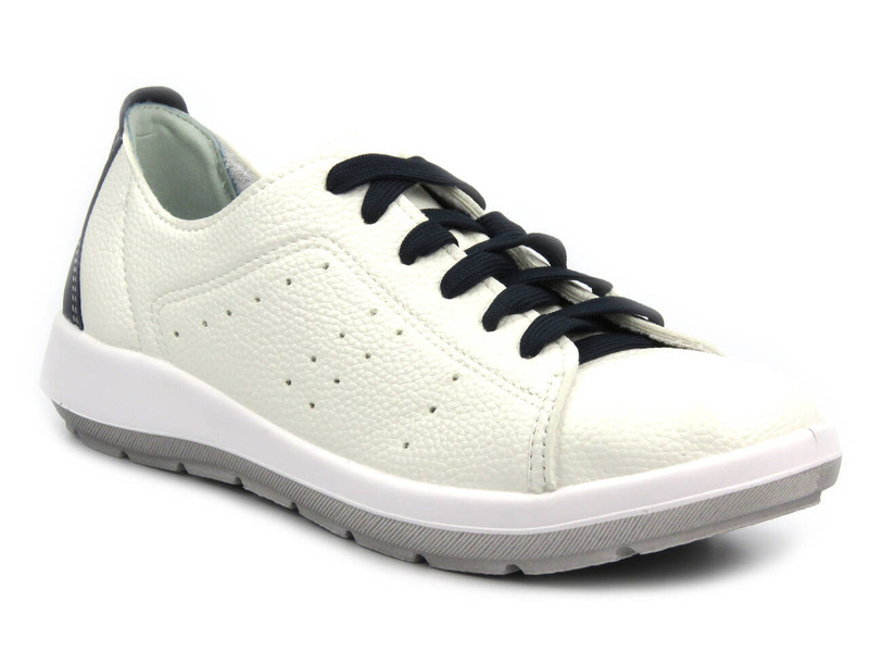 Pohodlná dámská obuv na jaro a léto - Inblu WG-51, bílá s námořnickou modří