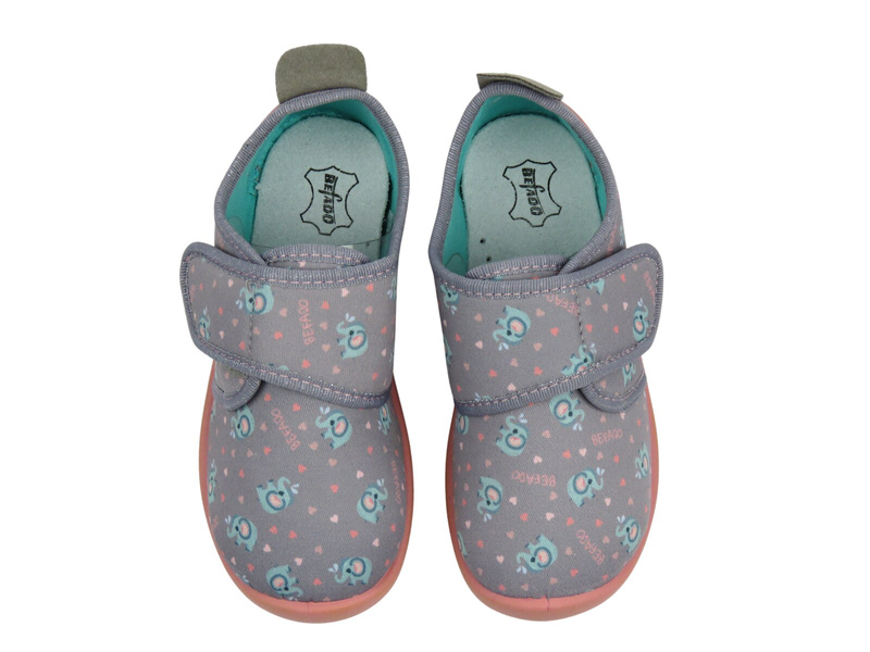 Bačkůrky, dětská obuv na suchý zip - BEFADO 902X057, šedé