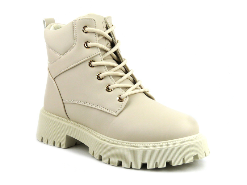 Teplé kozačky, dámské kozačky NEWS 23BT26-6533, béžové