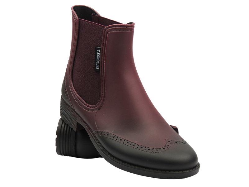 Dámské galoše, nepromokavé boty Chelsea - WOJTYŁKO 2209, černé