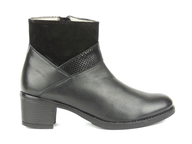 Dámské kožené kotníkové boty - Vanelli 172, černé