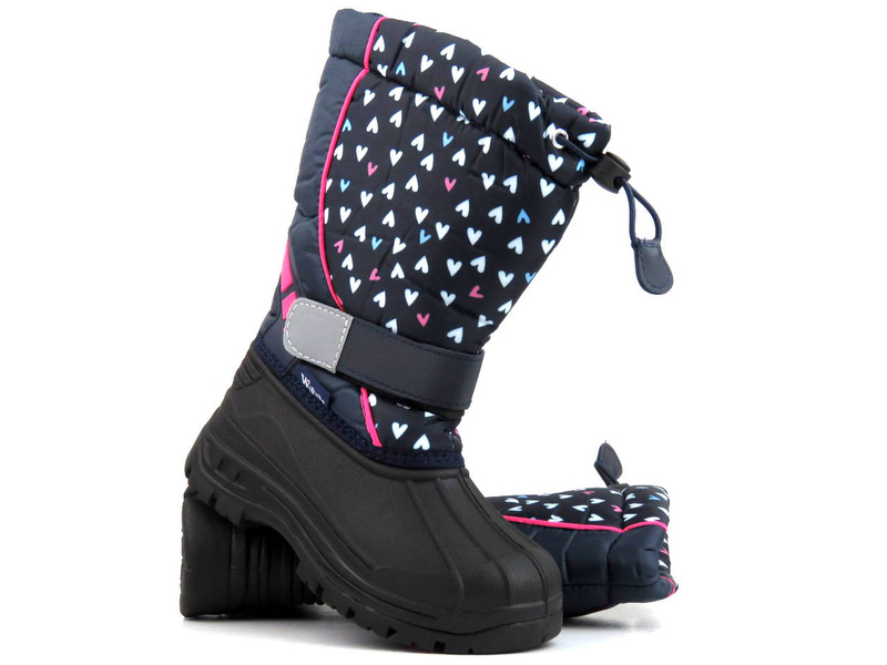 Sněhule, teplé dětské zimní boty - WOJTYŁKO 23042, tmavě modrá