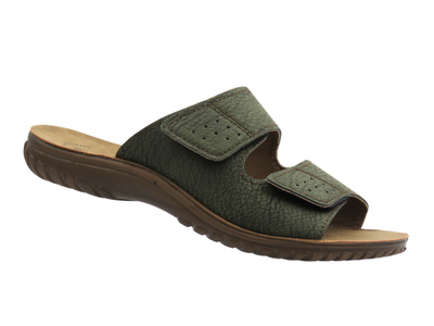 Pohodlné pánské pantofle na suchý zip, zelené, Inblu BRAIES