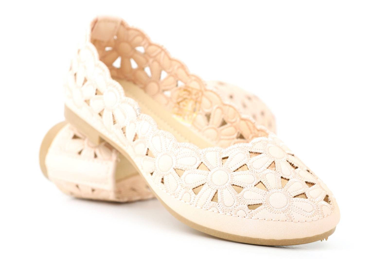 Prolamované dětské baleríny - Evento 22DZ02-4871, růžové