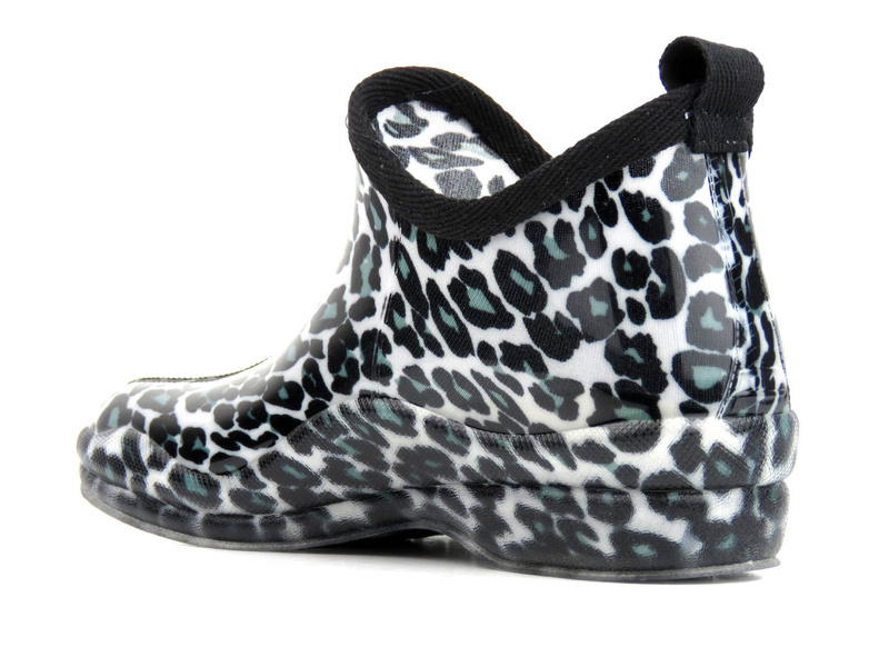 Holínky, dámské holínky - WOJTYŁKO 2210, béžové s leopardím potiskem