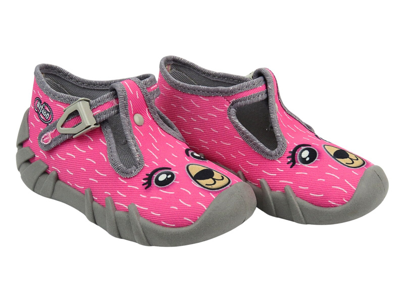 Befado Dětské dívčí pantofle 110N468 Pink for Buckle