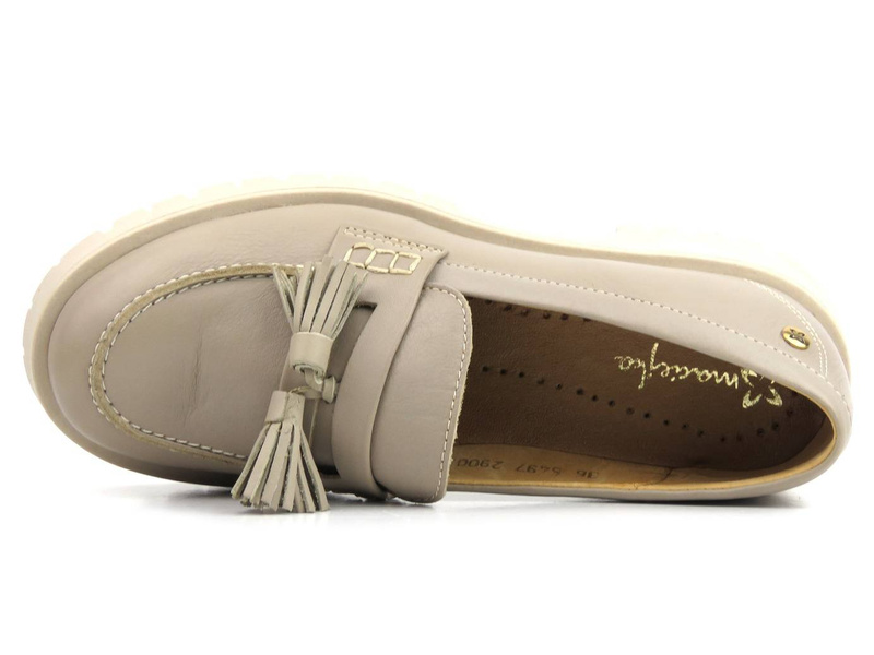 Béžové dámské boty a mokasíny Maciejka 05497