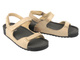 Pohodlné, extra široké dámské sandály z pravé kůže, Helios Comfort 173, béžové