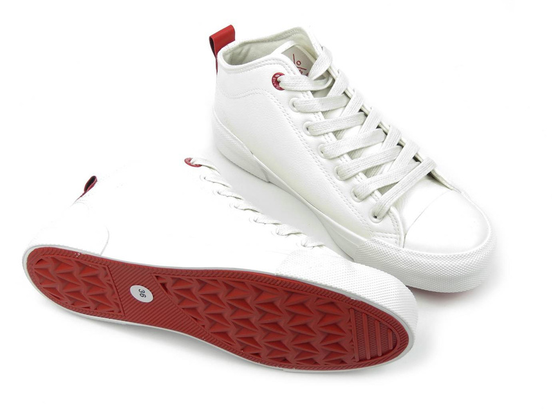 Dámské vysoké tenisky - CROSS JEANS II2R4033C, bílé