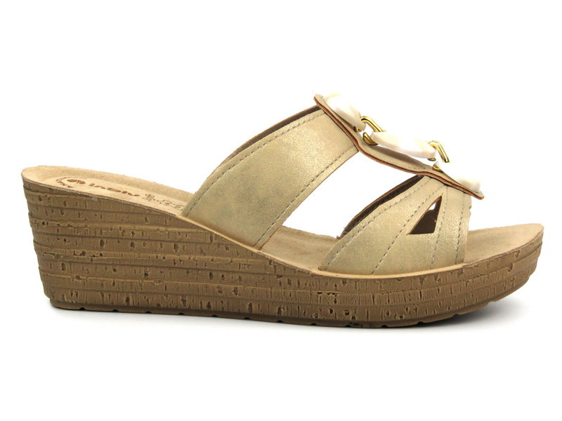 Dámské zdravotní žabky s korkovou stélkou - Inblu VR7B, bílá