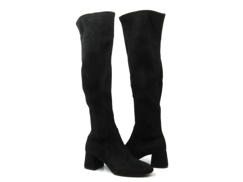 Dámské kozačky na podpatku -Venezia BZ50-04, černé